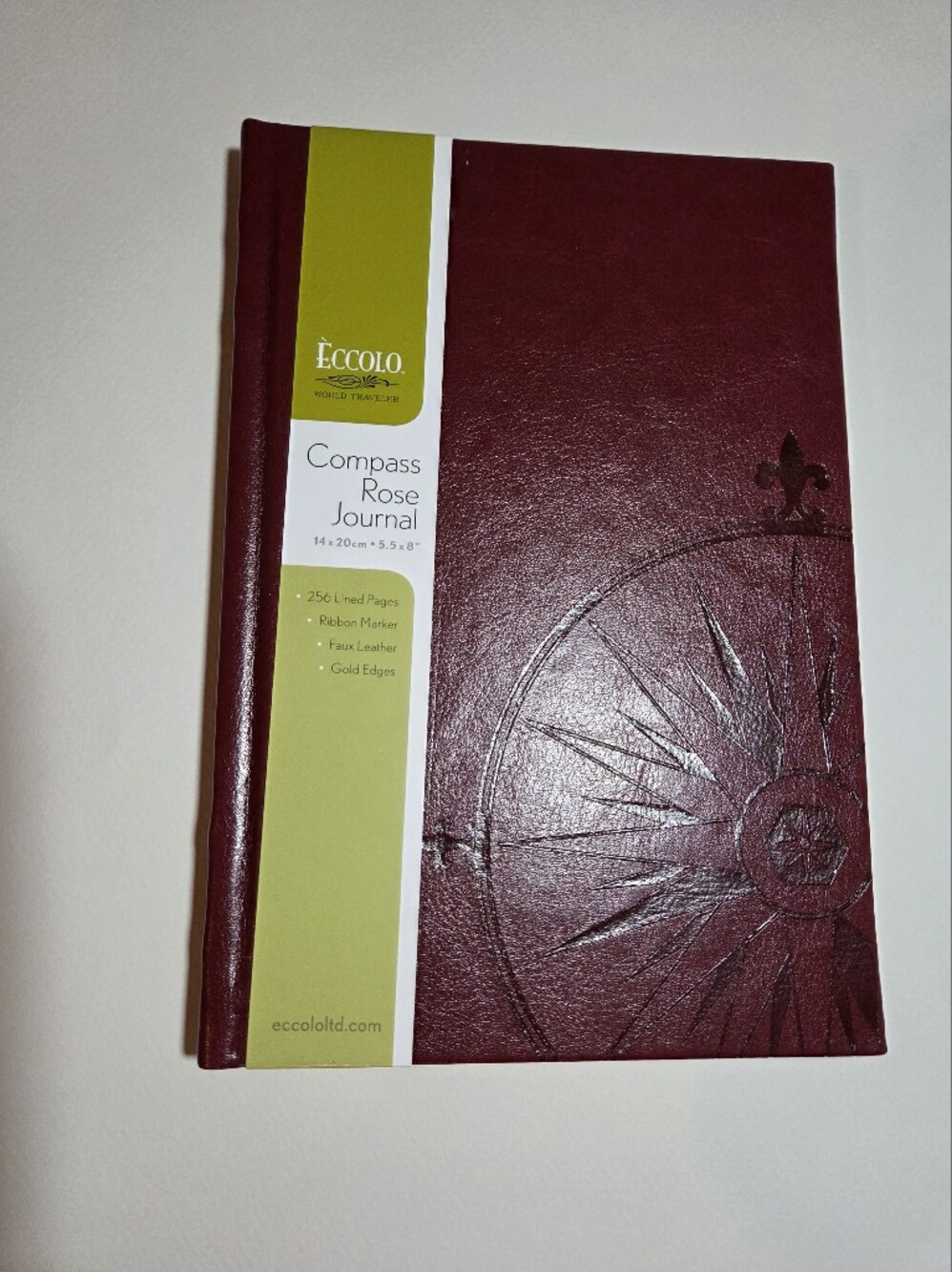 Eccolo Brown Faux Leather Journal 256 Lined Pages